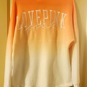 Pink Varsity Crew Sweatshirt